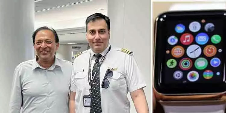വിമാനത്തിൽ യാത്രക്കാരിക്ക് ദേഹാസ്വാസ്ഥ്യം; രക്ഷയായി ‘സ്മാർട്ട് വാച്ചും’ മലയാളി ഡോക്ടറും