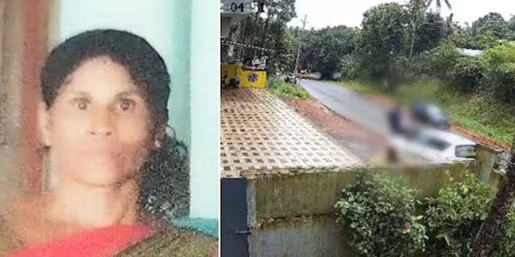പൊലീസുകാരൻ ഓടിച്ച കാർ, അമിത വേഗത്തിലെത്തി വഴിയാത്രക്കാരിയെ ഇടിച്ച് തെറിപ്പിച്ചു, ദാരുണാന്ത്യം; ദൃശ്യം പുറത്ത്
