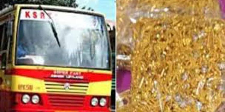 കേരളത്തിലേക്ക് കെഎസ്ആര്ടിസി ബസിൽ കടത്തിയ സ്വര്ണം പിടികൂടി
