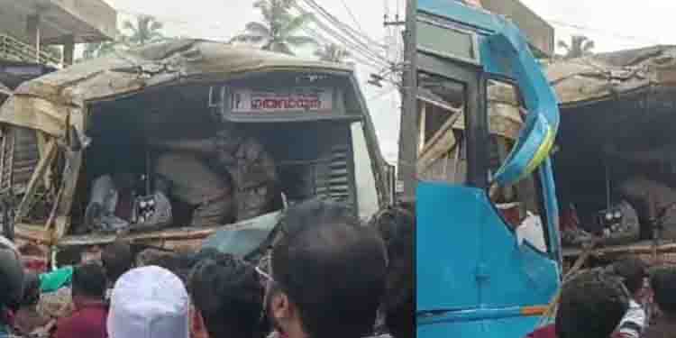 നാദാപുരത്ത് കെഎസ്ആർടിസിയും സ്വകാര്യ ബസും കൂട്ടിയിടിച്ച് വൻ അപകടം; വിദ്യാർത്ഥികള് ഉൾപ്പെടെ നിരവധി പേര്ക്ക്