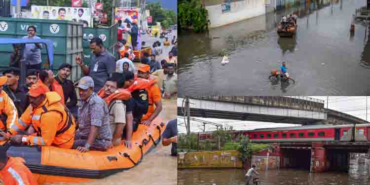 ആന്ധ്രയിലും തെലങ്കാനയിലും മഴക്കെടുതി; മരണം 24 ആയി, മരിച്ചവരില്‍ യുവ ശാസ്ത്രജ്ഞയും, സ്കൂളുകൾക്ക് അവധി