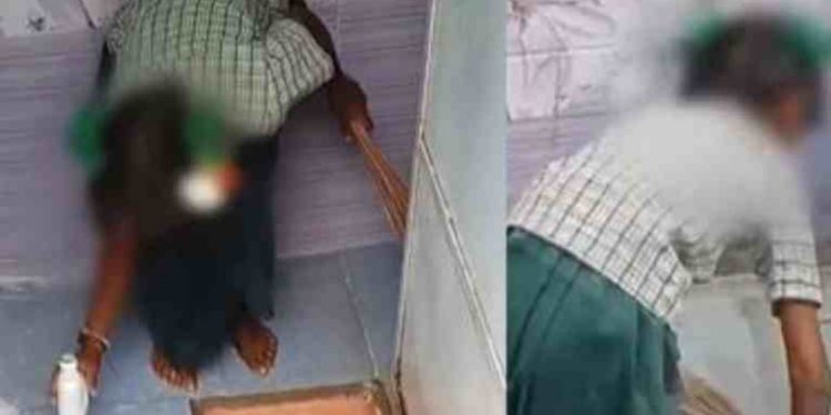 തമിഴ്നാട്ടിൽ വിദ്യാർത്ഥിനിയെക്കൊണ്ട് സ്കൂൾ ടോയ്ലറ്റ് വൃത്തിയാക്കിപ്പിച്ച് പ്രിൻസിപ്പാൾ ; പ്രിൻസിപ്പളിന് സസ്പെൻഷൻ
